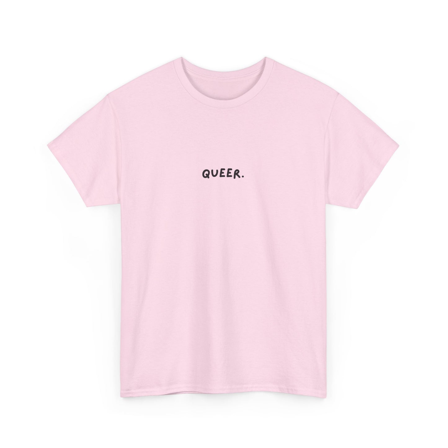 Unisex Heavy Cotton Tee - 'QUEER.' Graphic Tee, LGBTQ+ Pride, Casual Wear, Statement Shirt, Perfect Gift