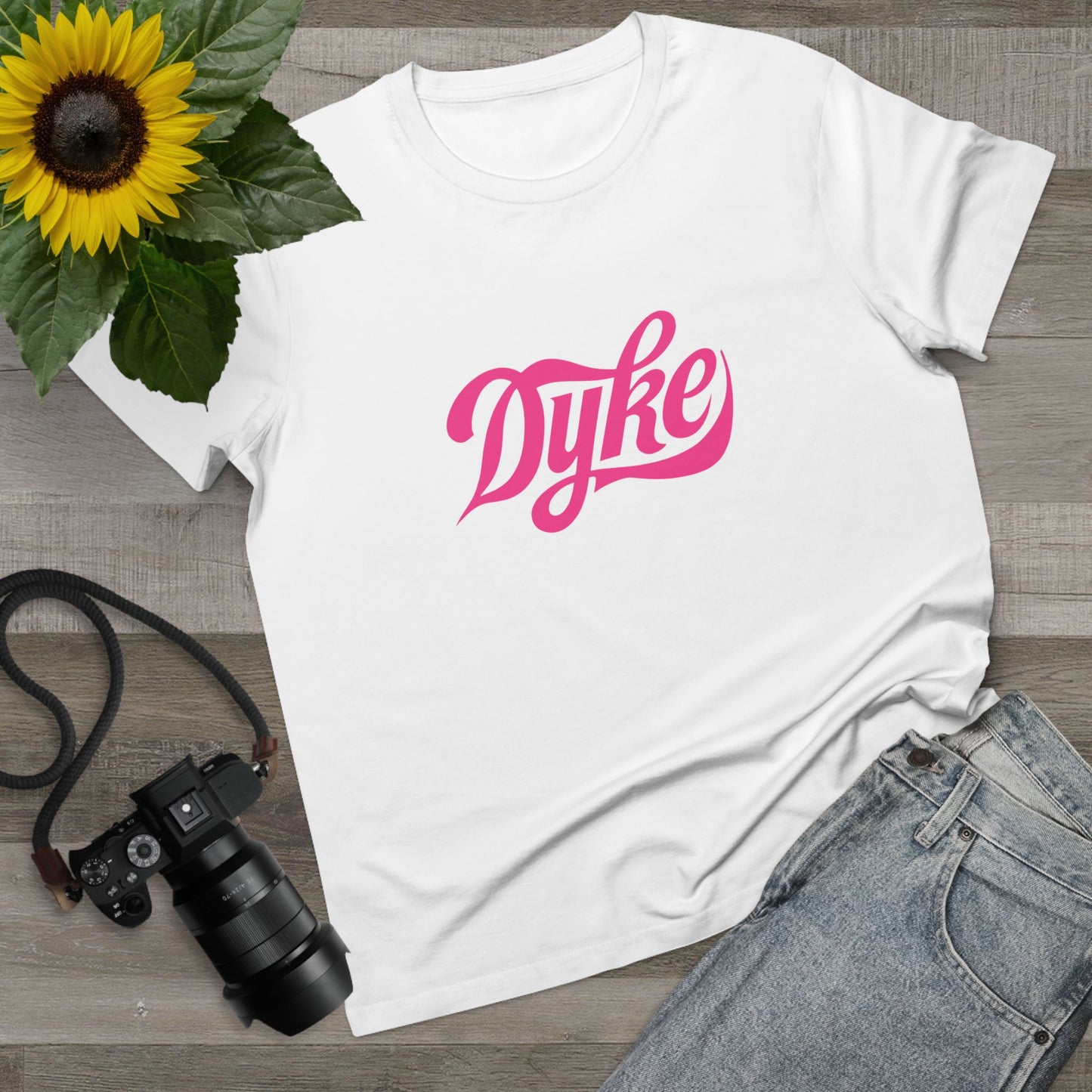 Lesbian T Shirt, Pink Dyke T-Shirt, Feminist Tee, LGBTQ Pride Shirt, Casual Top, Women's Graphic Tee, Short Sleeve Tee