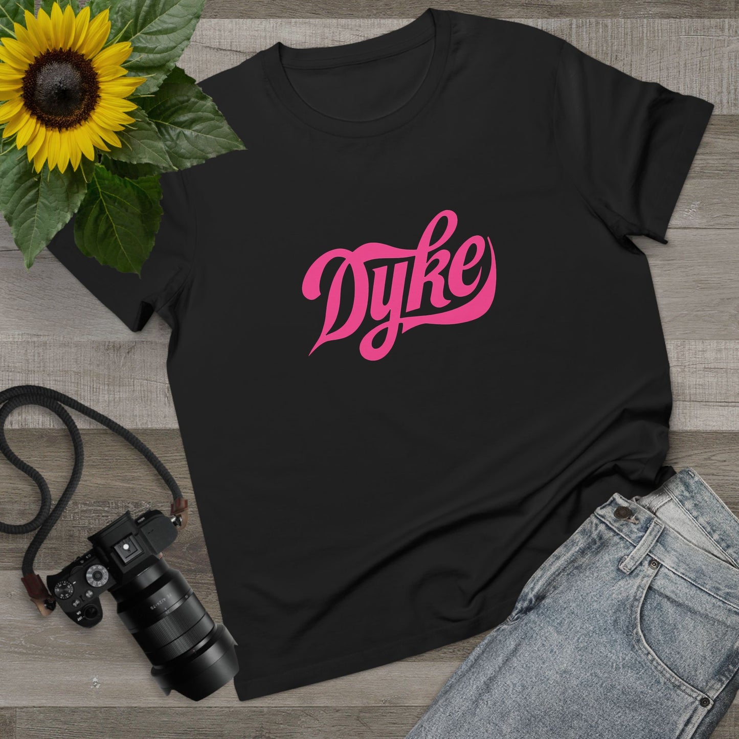 Lesbian T Shirt, Pink Dyke T-Shirt, Feminist Tee, LGBTQ Pride Shirt, Casual Top, Women's Graphic Tee, Short Sleeve Tee